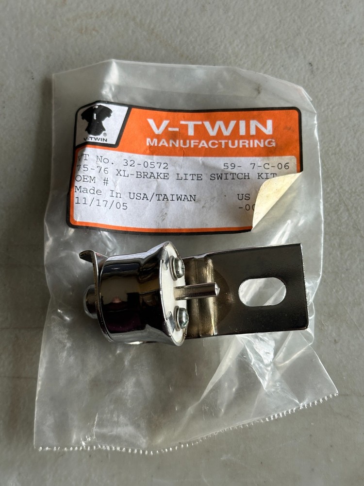 V Twin 32-0552 32-0572 Pull Type Brake Switch NOS