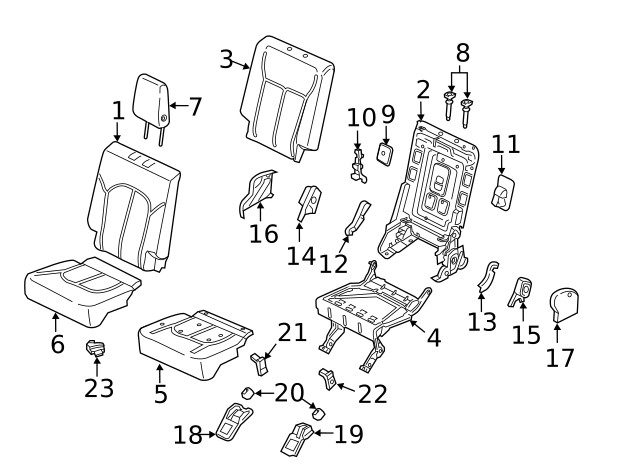 Genuine Ford Head Rest Assembly JL7Z-78611A08-CA