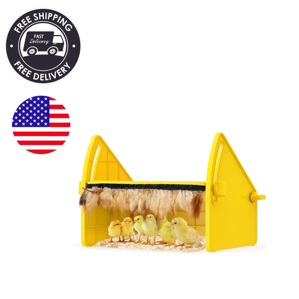 Brooder Plate for Poultry with 3-Level Temp Control - Indoor Use, Yellow