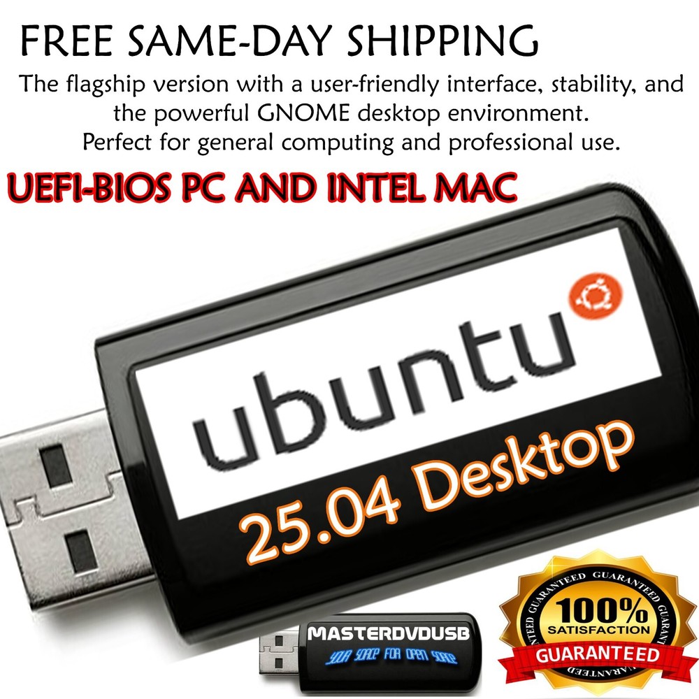 Ubuntu 25.04 Desktop Bootable USB Live/Installer – Experience Cutting-Edge Linux