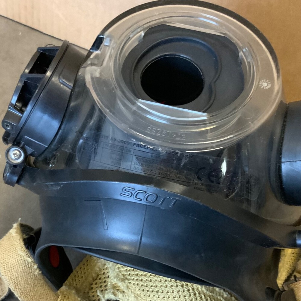 Scott AV3000 HT Firefighter SCBA Mask KevlarHeadnet Com Bracket Size Large