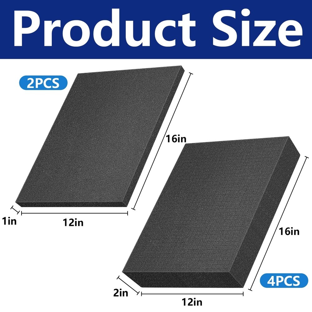 Pick and Pluck Foam Inserts 6-Piece 2 Sizes for Toolbox Game Box Storage