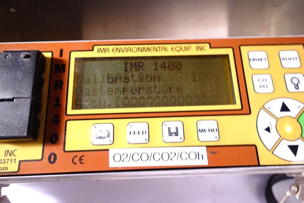 IMR 1400 Gas Analysis Computer + Probe Combustion Gas Flue Analyzer