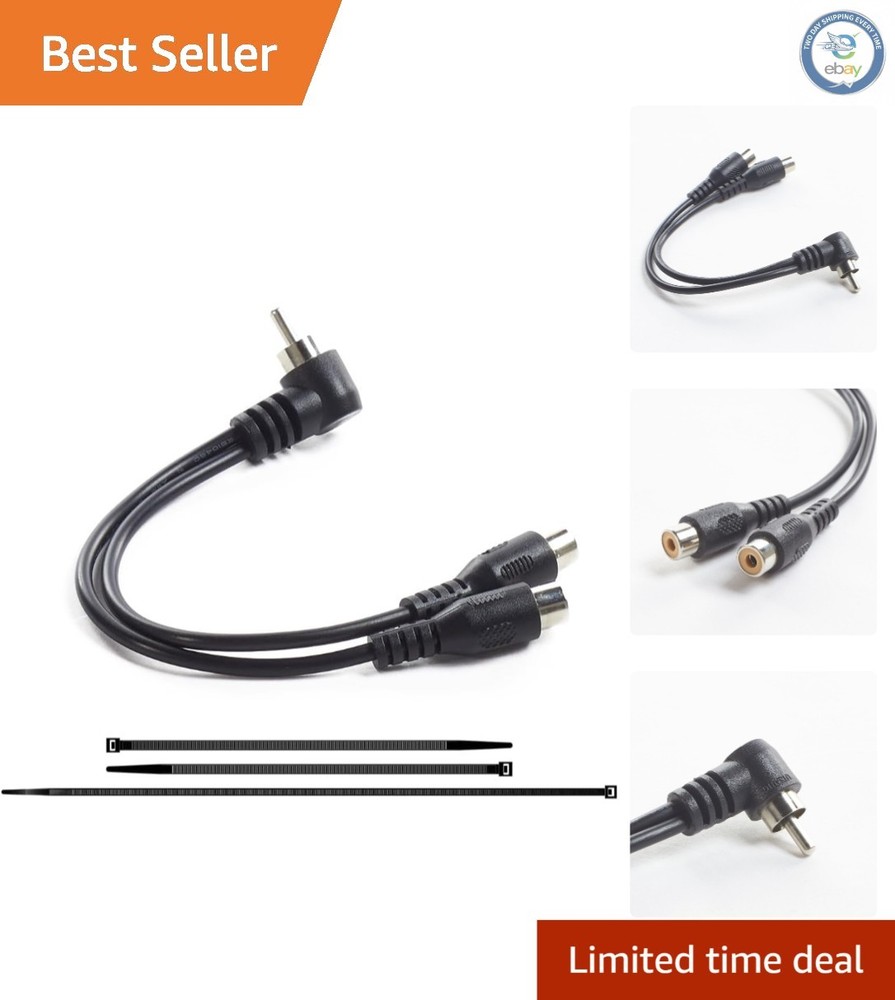 Lightweight RCA Y-Split Adapter - Connect Two Snowmobile Heating Components