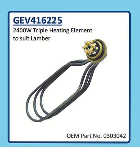 LAMBER TRIPLE HEATING ELEMENT 2400W GEV416225 0303042