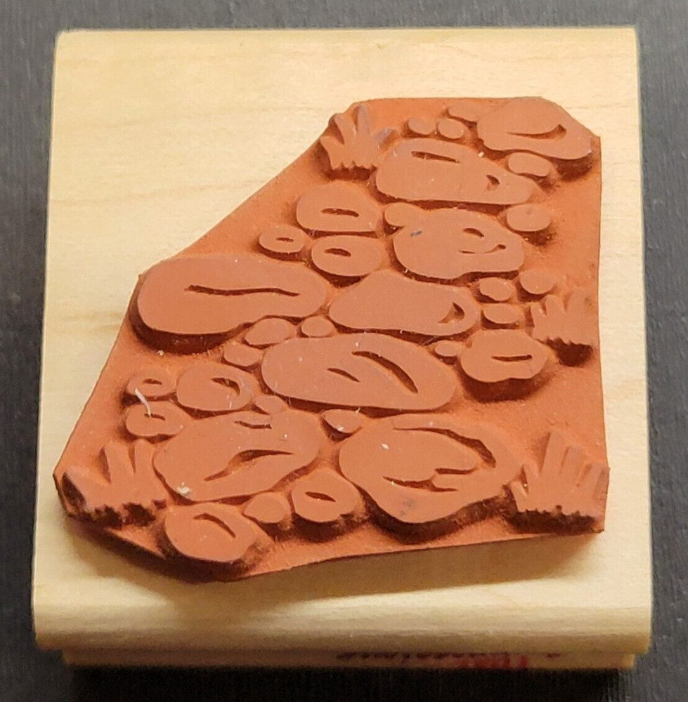 Wood/Rubber Stamp River Rocks Pathway Stones