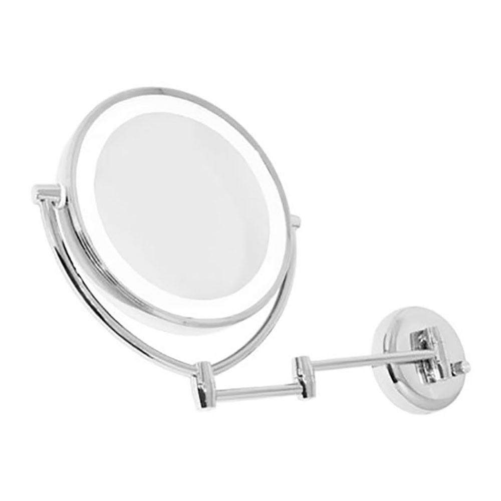 Rucci Wall Mounted L.E.D. Lighted Makeup Mirror, 7x| 1x Mag.Chrome, M950