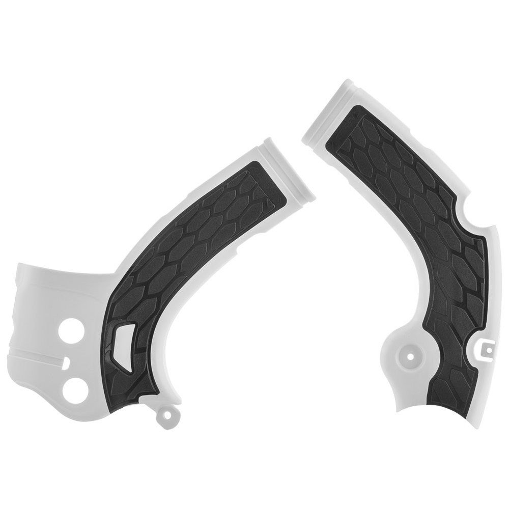 Acerbis X-Grip Frame Guards - White/Black - Plastic