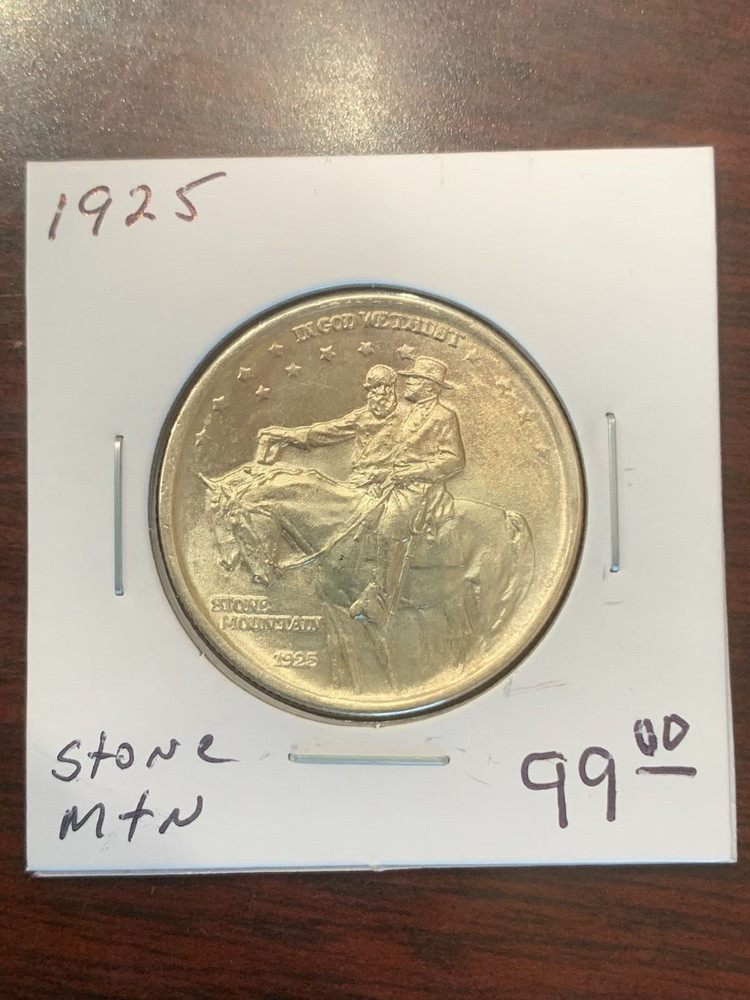 1925 STONE MOUNTAIN COMM. HALF DOLLAR- HIGH GRADE CLEANED