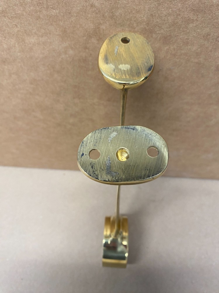 2" brass foot rail bracket