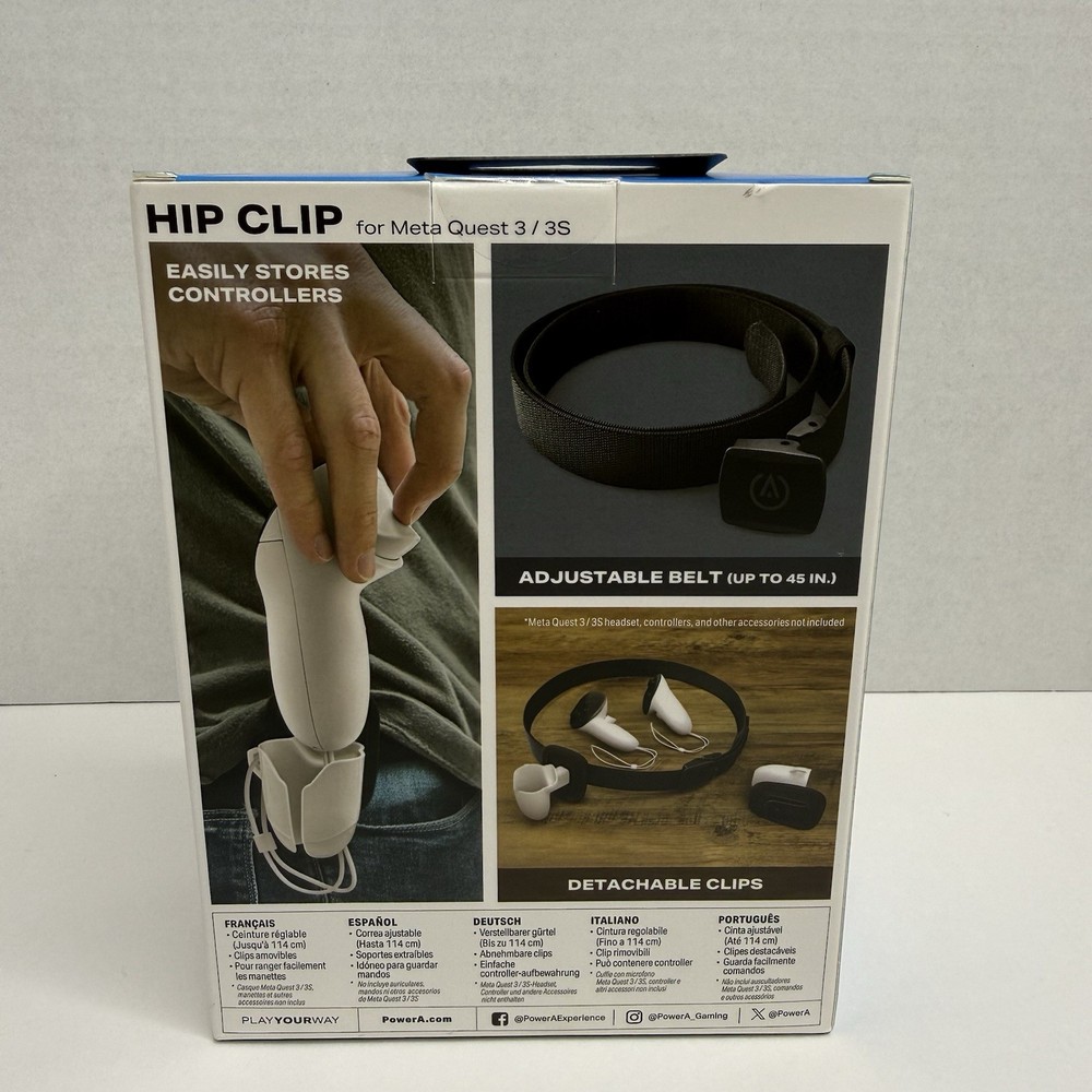 PowerA Hip Clip for Meta Quest 3 / 3S VR Controllers New
