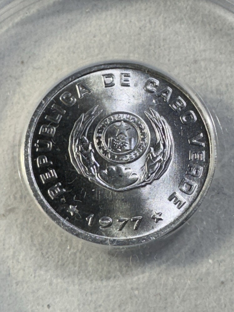 1977 Cape Verde 20 Centavos Graded MS 66 by ANACS