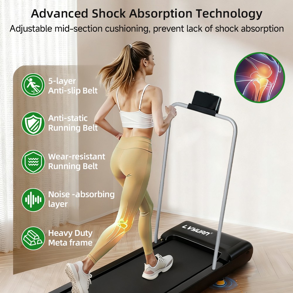 Treadmill for Home 2-6 km/h 100 kg Adjustable Gradient With Remote Control & APP