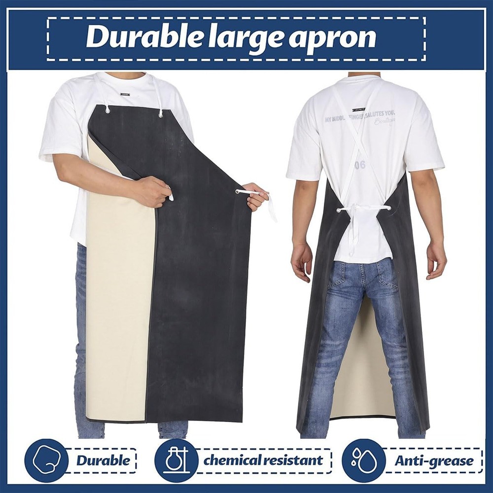 Neoprene Apron - 35’’ X 45’’ Plus Size Rubber Aprons Off