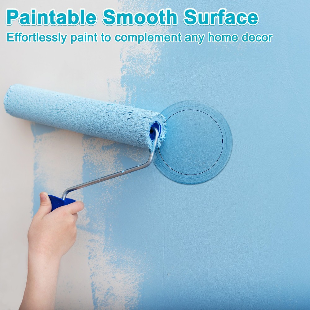 2-Pack Access Panel for Drywall, 6x6 Inch Round Plastic Removable [Gray]