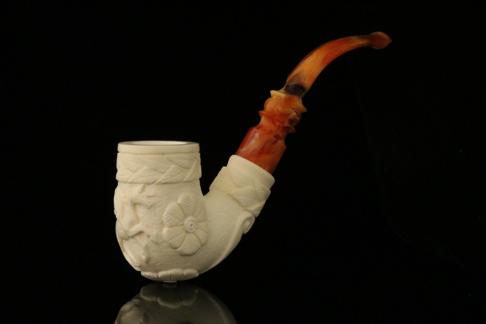 srv - Pegasus Block Meerschaum Pipe with custom case M2405