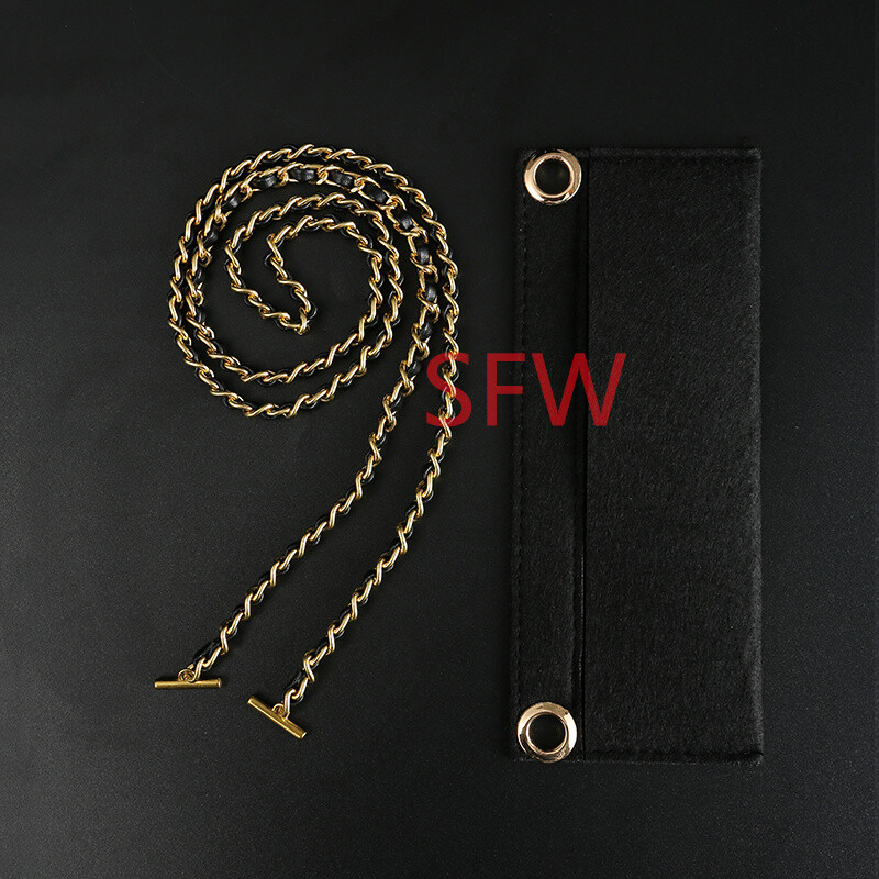 Conversion Kit For Chanel Classic Long Flap Wallet Insert+Cowhide Leather Chain