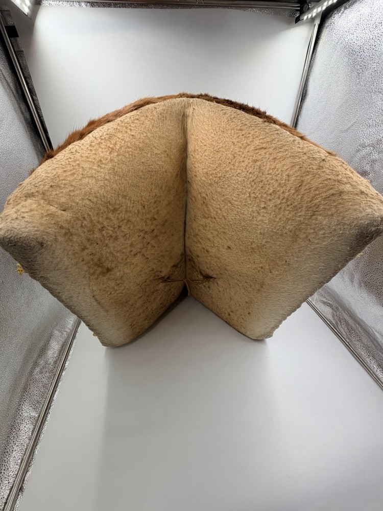 Vintage Middle Eastern Camel Saddle Foot Stool Leather Animal Hide Boho Decor
