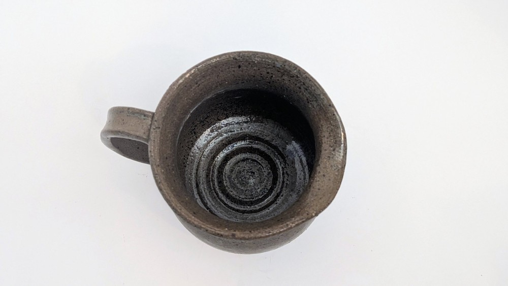 Small Brown Artisan Ceramic Pitcher