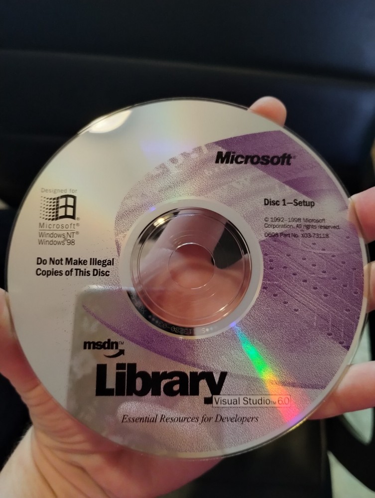 Microsoft Visual Studio Library Essential Resource Developers 6.0 MSDN 2CD Set