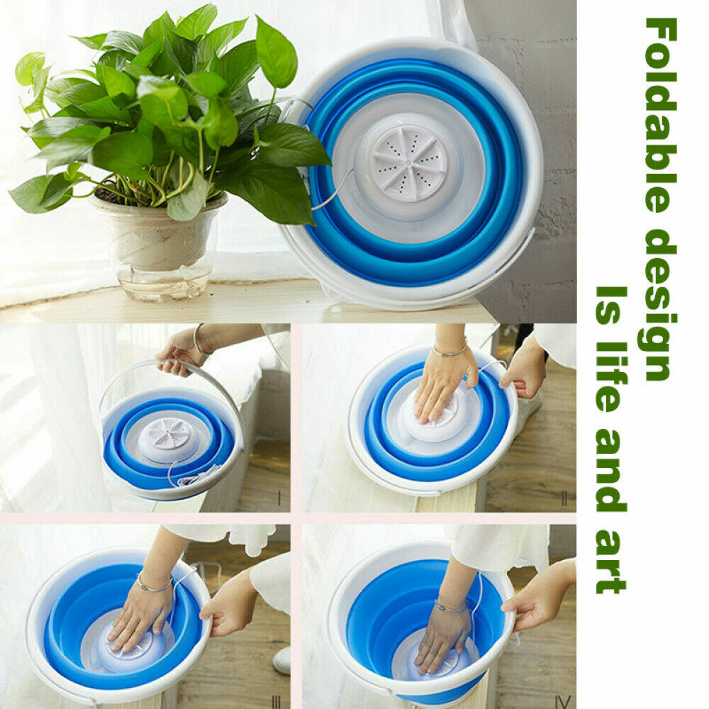 Bucket Type Folding Mini Portable Laundry Machine Clothes Washing Machine