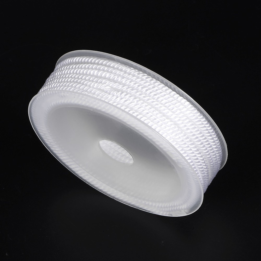 3mm Nylon Cord Beading String Chinese Knot Knitting String, White, 23ft