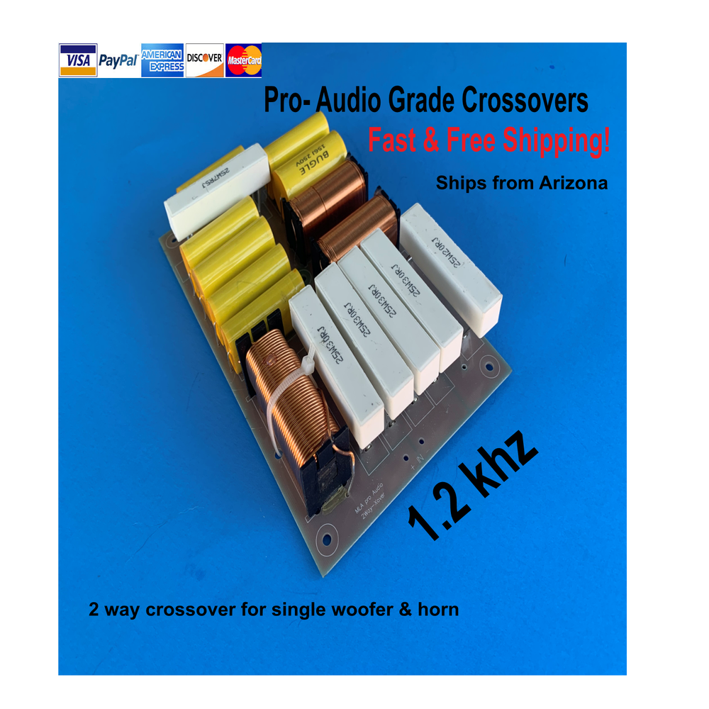 2 way 1.2Khz Crossover for JBL speakers(same frequency)single woofer & horn#48