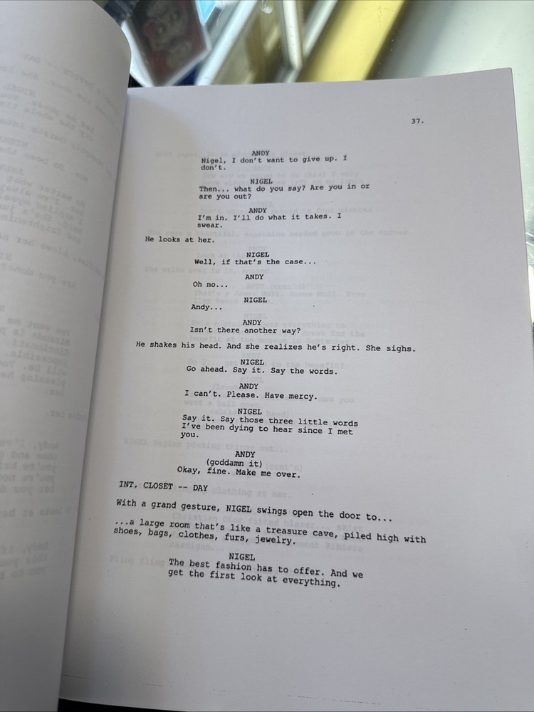 The Devil Wears Prada 2006 Original Screenplay Script Meryl Streep Ann Hathaway