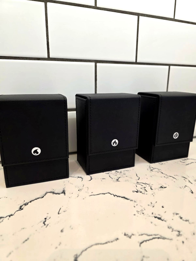 Pokemon TCG Classic Collection Deck Boxes - Fire Water Grass- Leather Deck Boxes