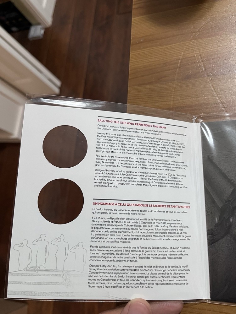 Canada 2025 Honouring Canada's Unknown Soldier Keepsake Original RCM Packaging!!