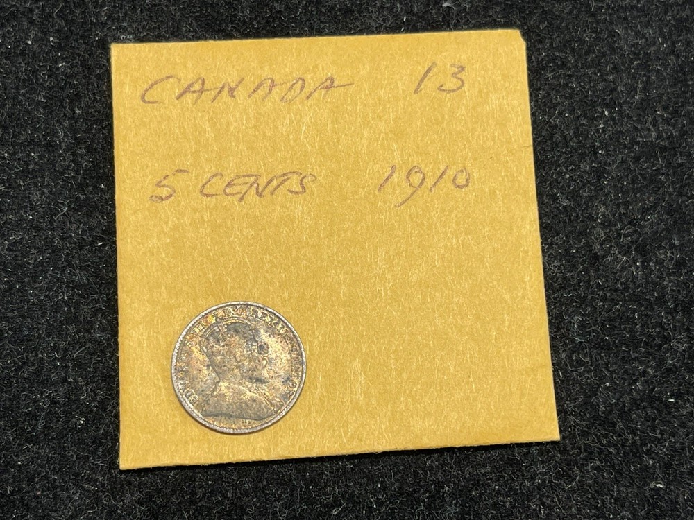 1910 Canada 5 Cents Coin