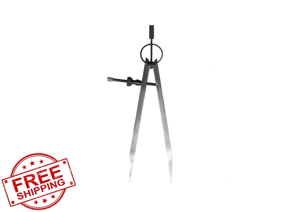 PEC Precision Spring Dividers, 8" Flat Legs, Solid Nut