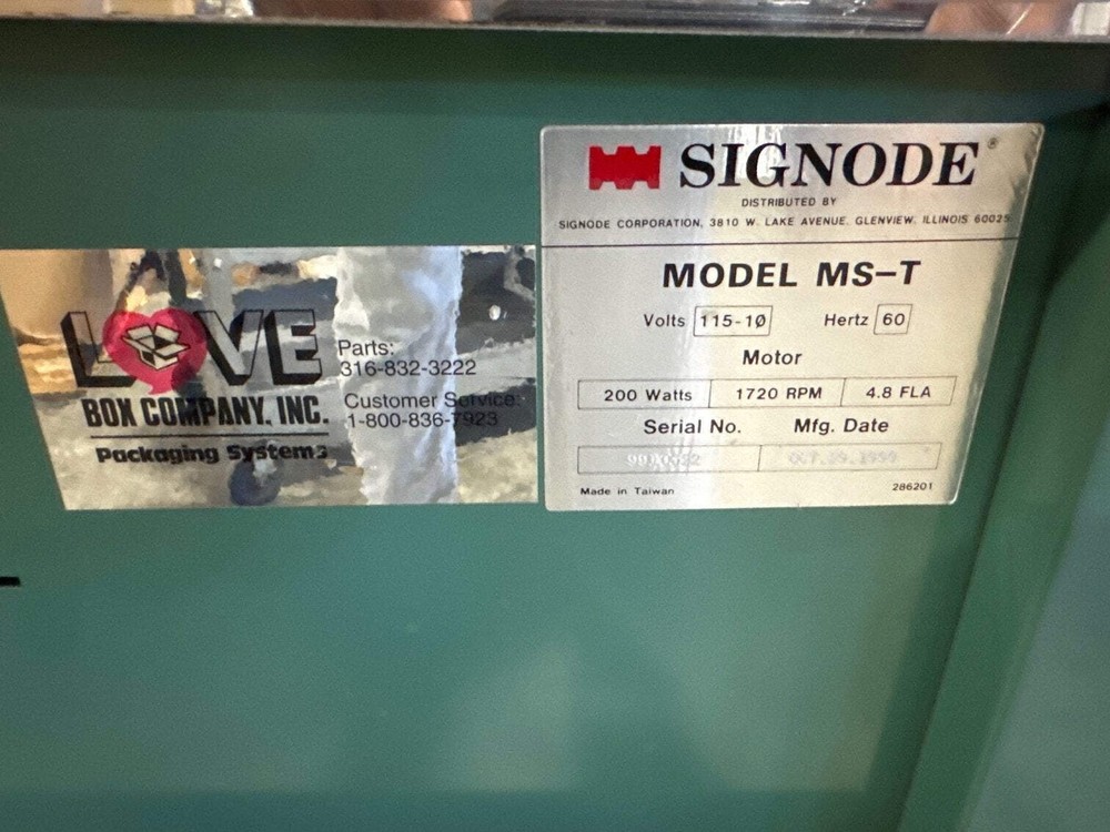 SIGNODE SEMI-AUTOMATIC POWER STRAPPING MACHINE MS-T - PREOWNED