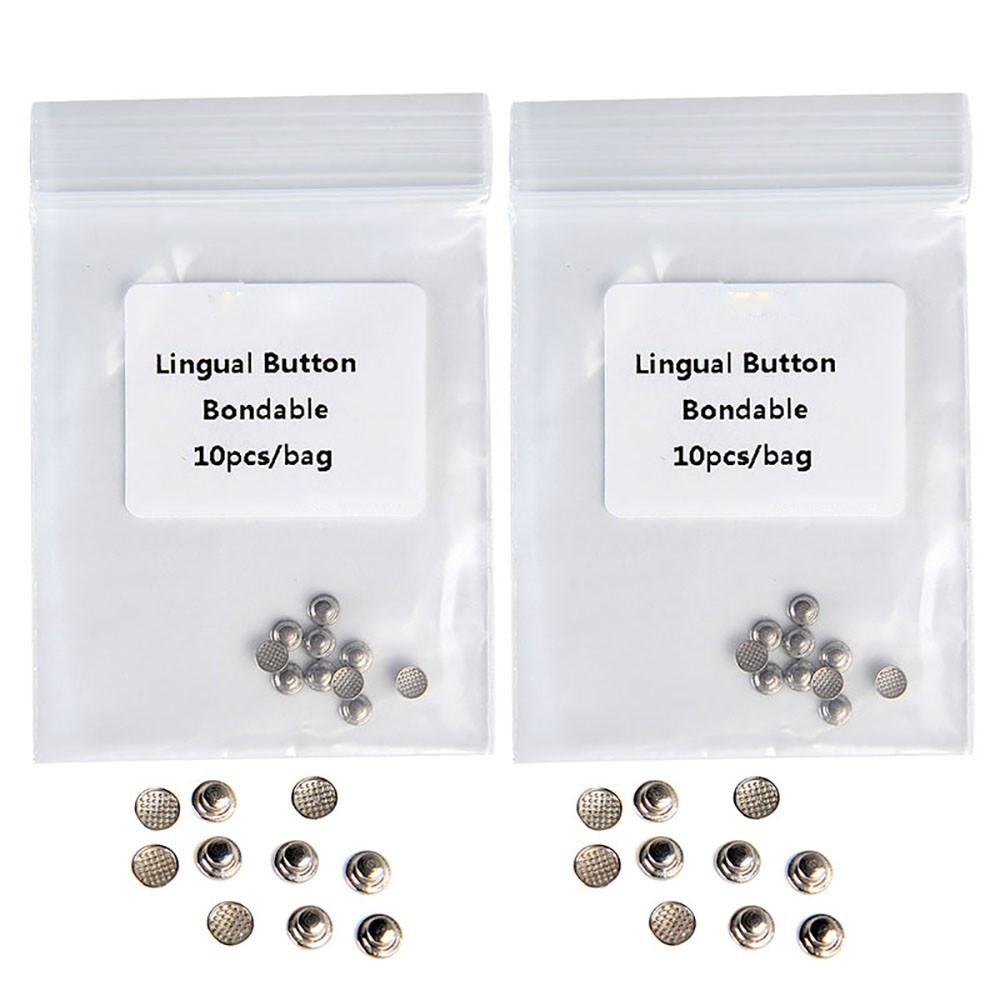 Dental Orthodontic Lingual Buttons Bondable for Bondable Round/Rectangular Base