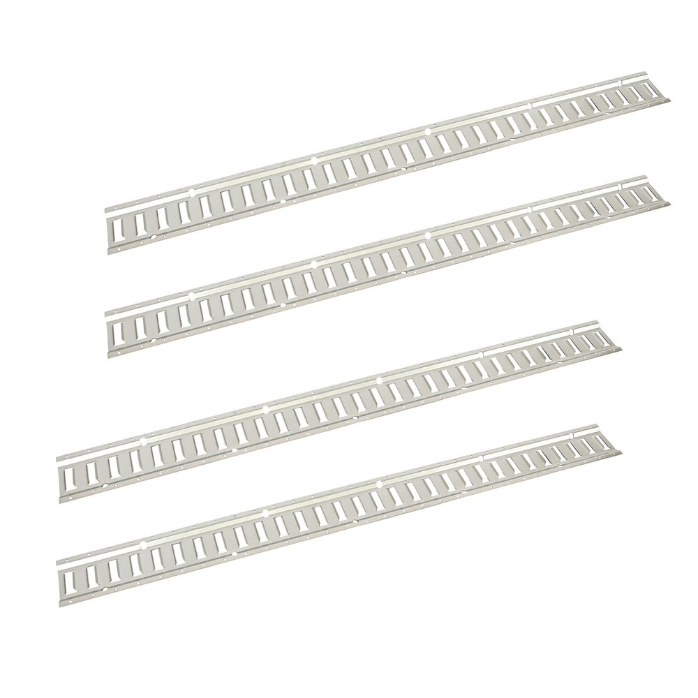 4pc Durable Carbon Steel E Track Tie Down Rail Kit Silver Galvanized Replacement