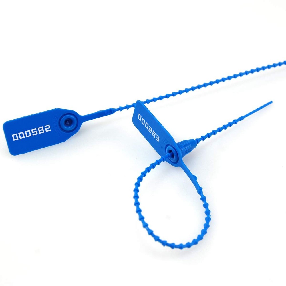 (R) 100 Plastic Tamper Seals, Zip Ties for Fire Extinguishers Pull Tite Tags ...