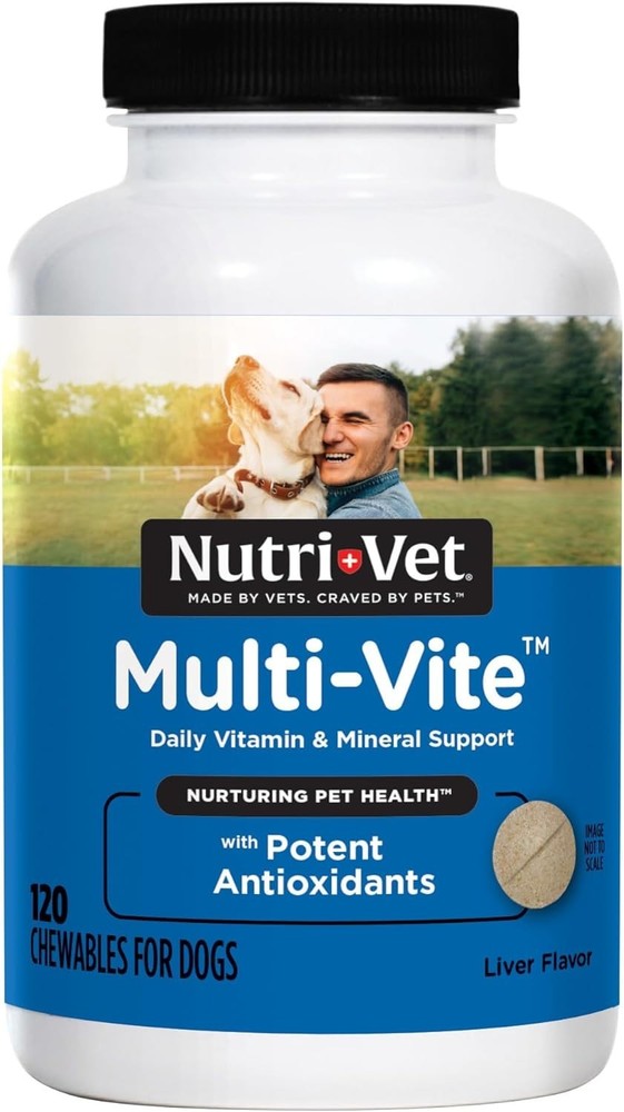 Nutri-Vet Multi-Vite Chewable Vitamins for Strong Bones & Immunity, 120 Count