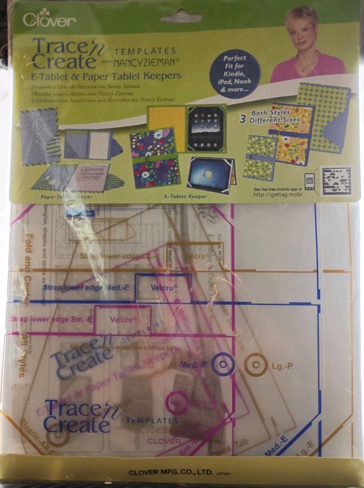 Nancy Zieman Clover Trace n Create Paper E Tablet Keepers Template 9570