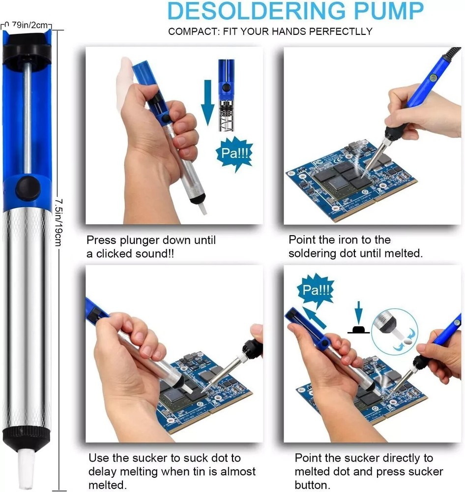 Digital Multimeter Voltmeter Soldering Iron Complete Volt AC DC Meter Tester Kit