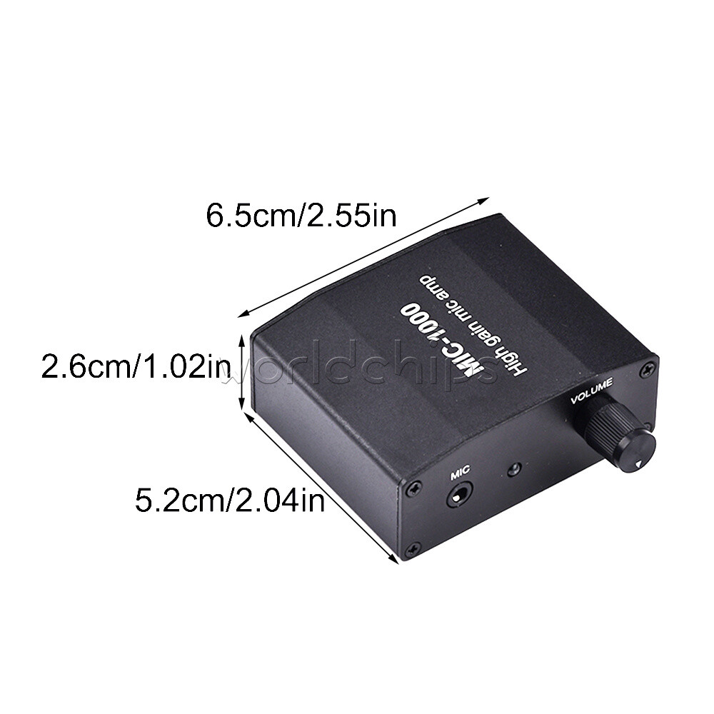 Microphone Amplifier Mic Audio Amp High Gain 1000 Times Amplification Accessory