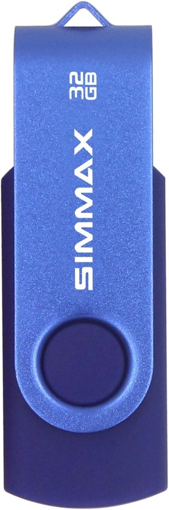 Versatile 32GB USB 2.0 Flash Drive with 9 Mb/s Write Speed & LED Light - Blue
