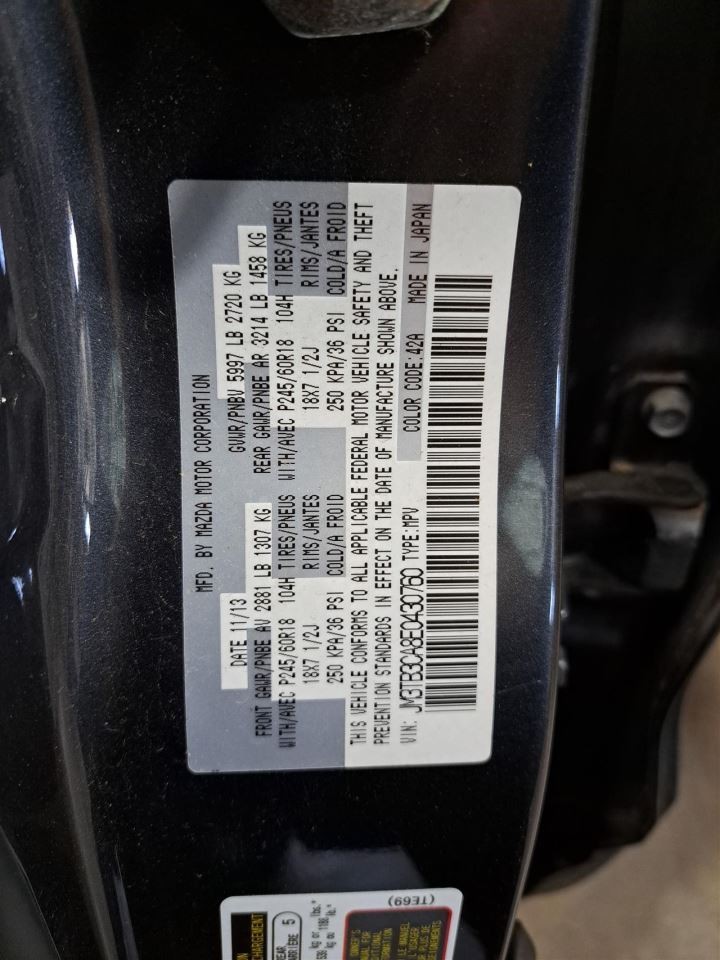 2014 Cx-9 Jack Sku#4186458