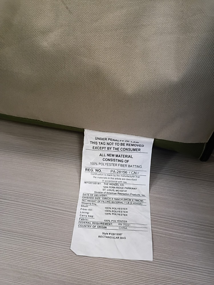 Eddie Bauer Lightweight Sleeping Bag New with Tags