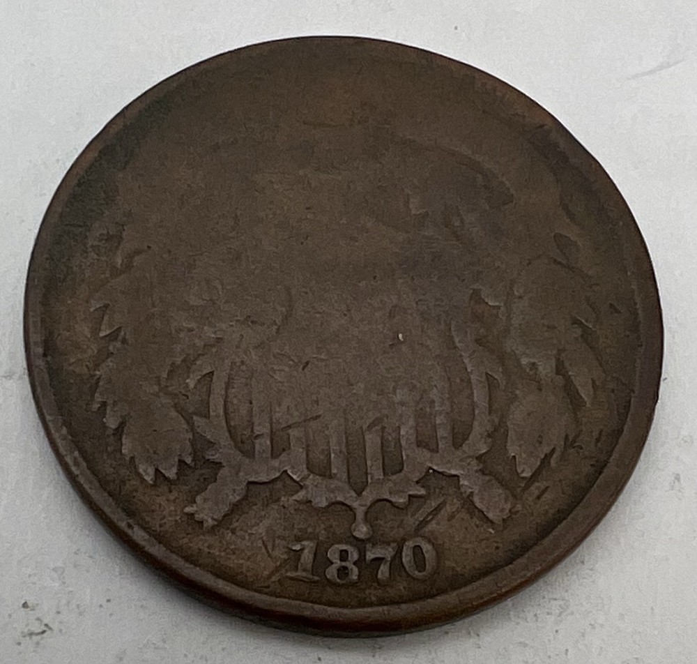 1870 Two Cent Piece  VG VERY GOOD NICE Coin!