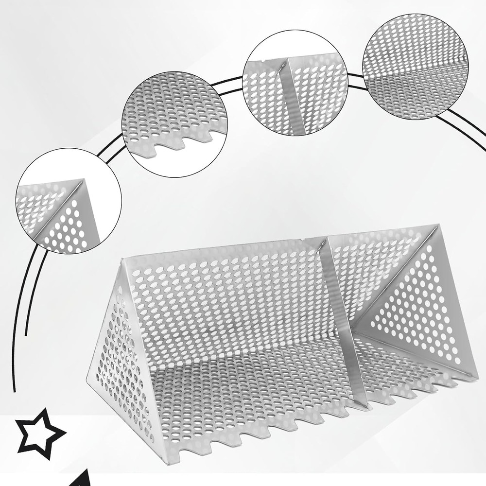 Sand Flea Rake, Durable Rake for Beach Easy to Install Sharp Teeth Wide Basket B