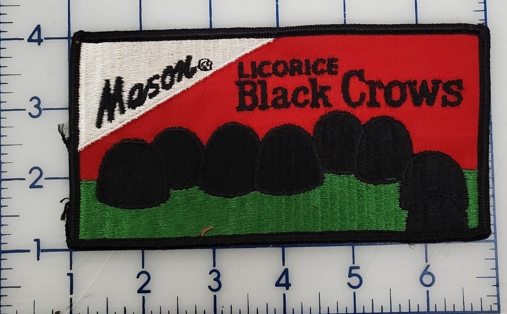 Mason: Licorice Black Crows - Rectangle Sew on Patch - NOS - 003
