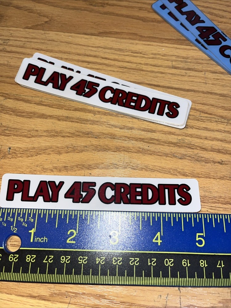 Play 45 Credits Decal Used /BA
