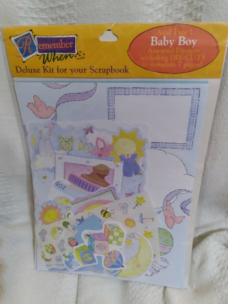 REMEMBER WHEN "BABY BOY" DELUXE SCRAPBOOK KIT
