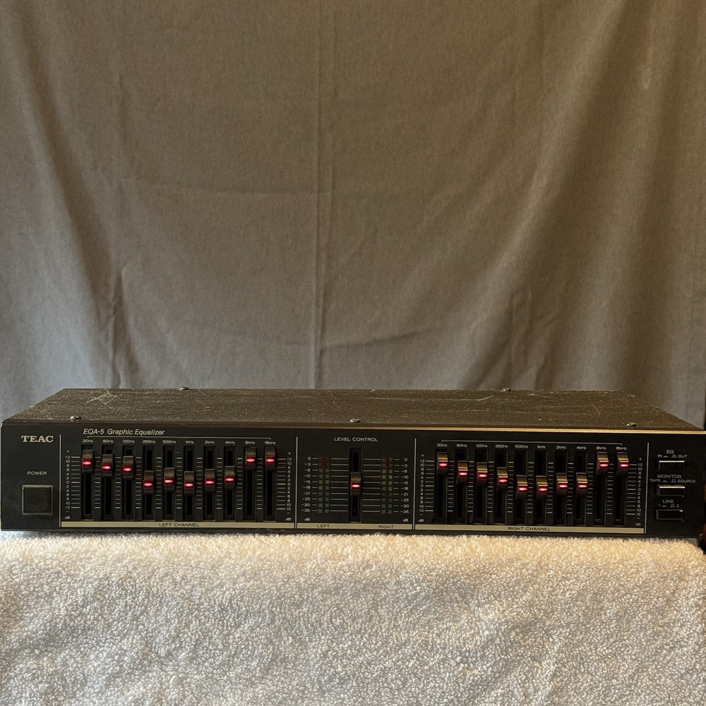 Vintage Teac EQA-5 10 Band Graphic Equalizer - Working, Has Issues