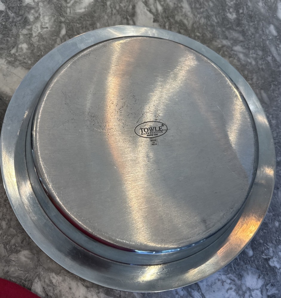 Towel Silver Bow And Dish Set - Black/White